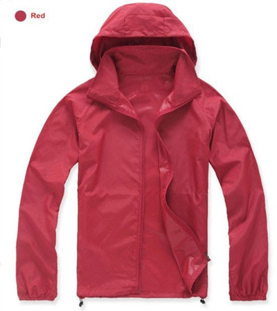 red Waterproof Hiking Jacket