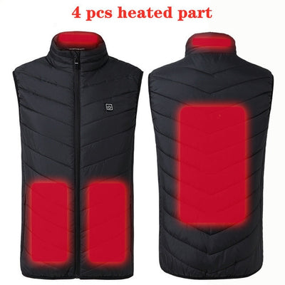 Electric Heating Vest Jacket - 4 Heat Spots