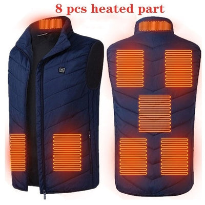 Electric Heating Vest Jacket - 08 Heat Spots